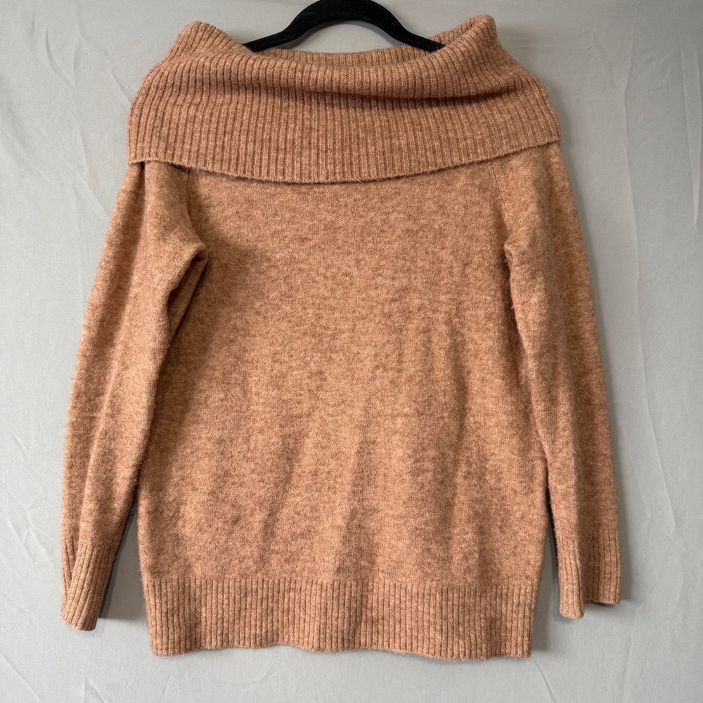 Artizia Wilfred Free Women Alpaca Wool Blend Cowl Neck Sweater S Brown Oversized